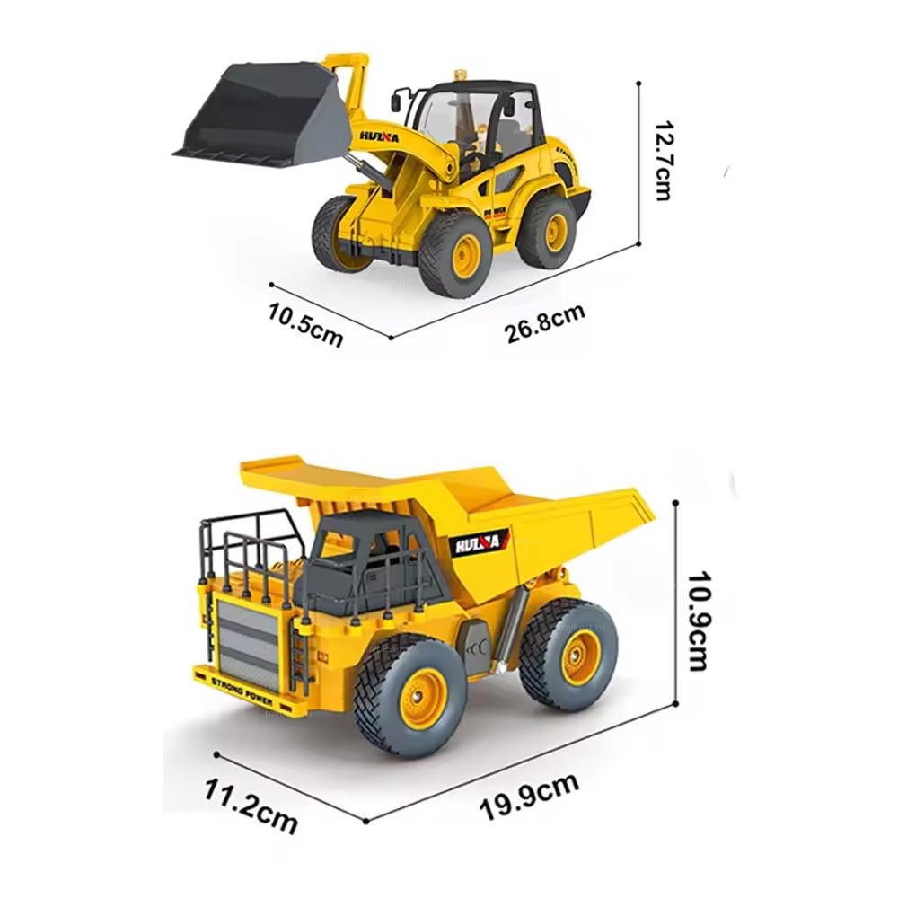 Радиоуправляемый набор бульдозер-погрузчик и самосвал Huina (свет, звук,  акб, 1:24) - HN1515 купить с доставкой или самовывозом в интернет-магазине  «Toybest»
