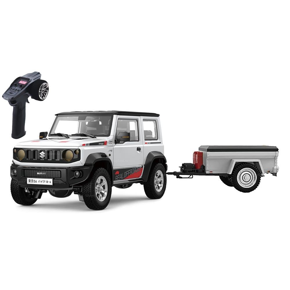 Радиоуправляемый внедрожник Suzuki Jimny PRO с прицепом (свет, выхлоп,  Li-Po 5C) - HG4-53PRO-54-W купить по выгодной цене от интернет-магазина  Тойбест